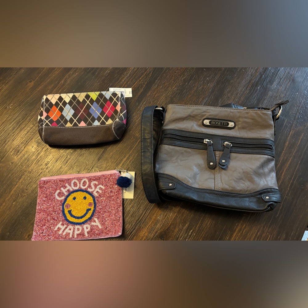CLEARANCE: Set of 3 bags and wallets Francescas, Rosetti, Lands End NWT